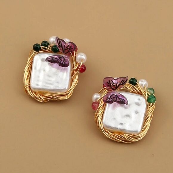 Butterfly earrings #672 - Picture 1 of 5